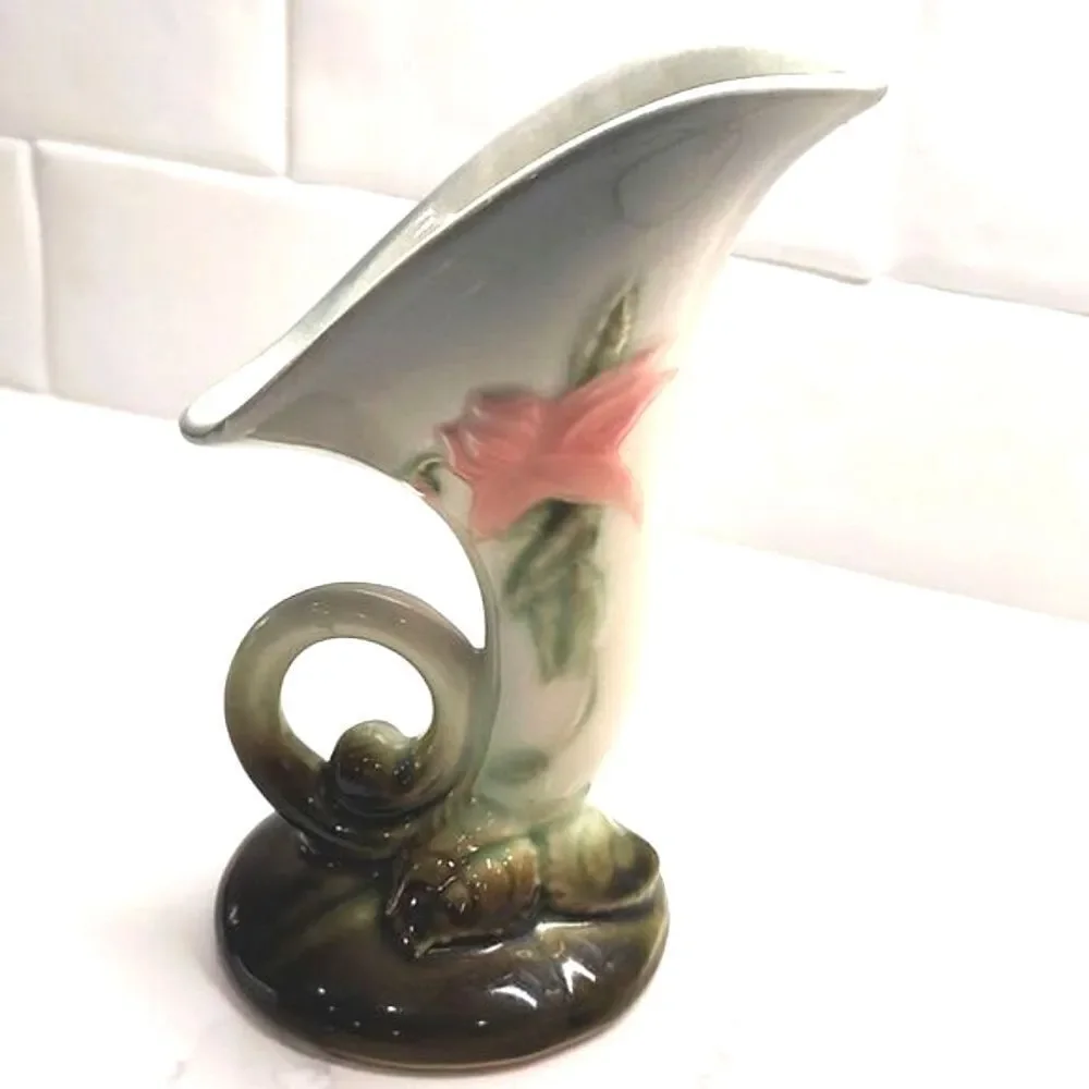 Vintage Hull Woodland Horn of Plenty Pottery Pitcher Vase 1940's
